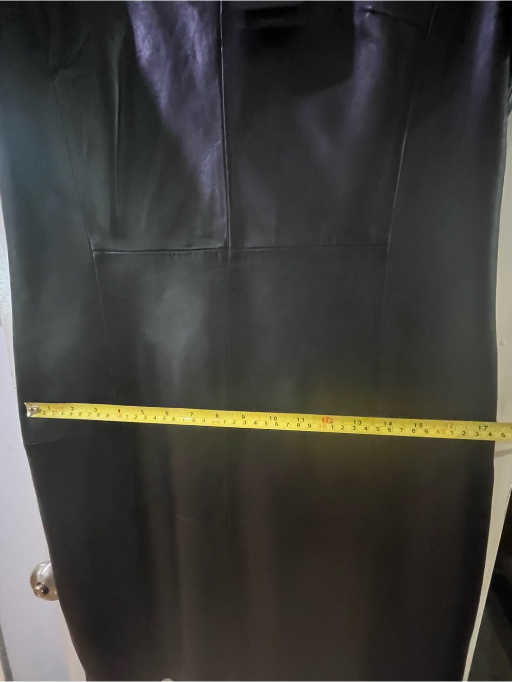 Black Leather Short-Sleeve Dress Jacket - Picture 11 of 13